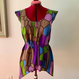 SLEEVELESS SILK BLOUSE FROM ANTHROPOLOGIE
